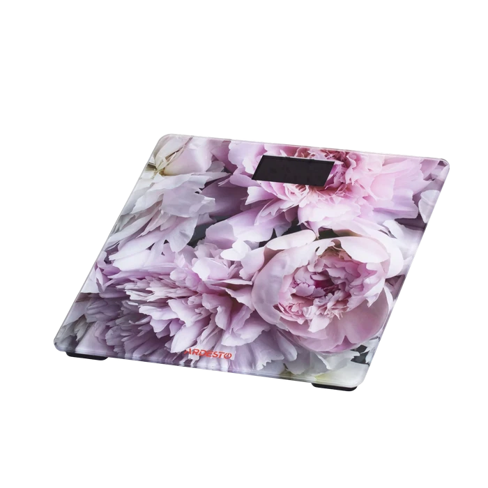 Электронные напольные весы ardesto scb-965peonies, розовый 5