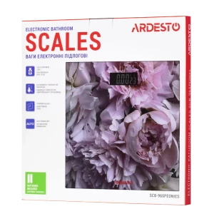 Электронные напольные весы ardesto scb-965peonies, розовый Thumbnail 4