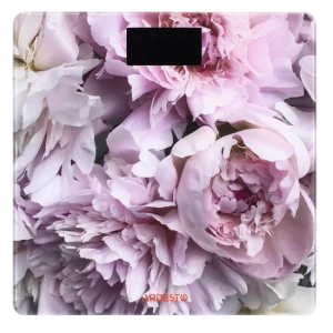 Cântar de podea ardesto scb-965peonies, roz