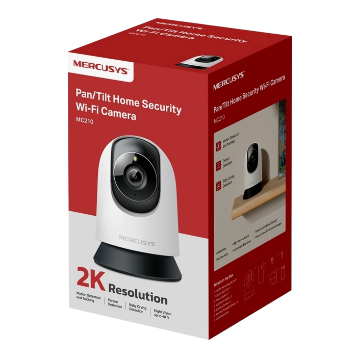 Умная камера видеонаблюдения mercusys mc210, белый 5