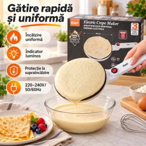Aparat electric pentru clătite raf r.5208w, 600 w r5208