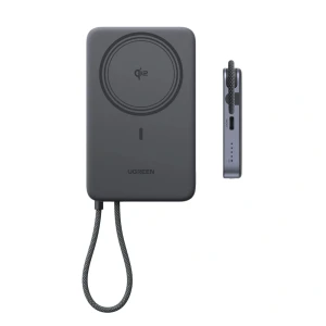 Ugreen power bank wireless magsafe slim air qi2 10000mah, 15w, серый Thumbnail 3