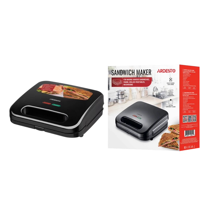 Aparat pentru sandwich ardesto sm-h110bgr, negru 3