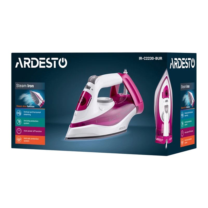 Fier de călcat ardesto ir-c2230-bur, 2200w, purpuriu 7