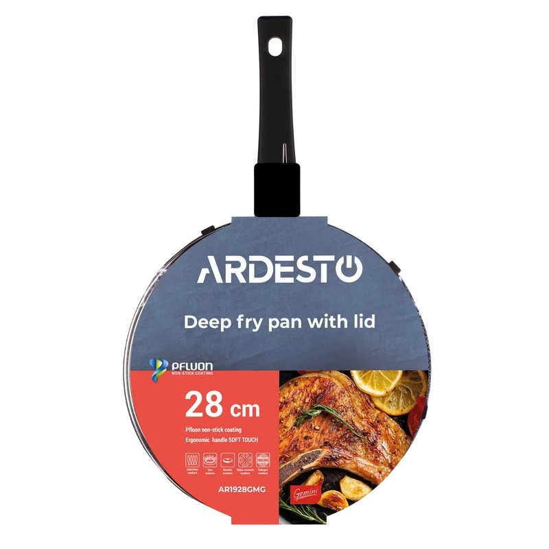 Сковорода ardesto ar1928gmg, , 28см, чёрный 8