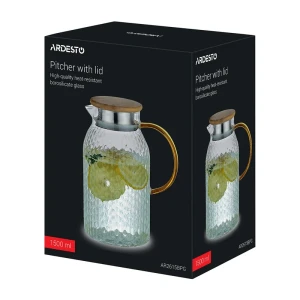 Кувшин ardesto ar2615bpg, 1,5л, прозрачный Thumbnail 3