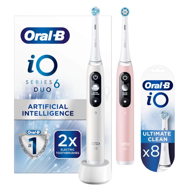 Periuță de dinți electrică braun oral-b io 6 duo, alb | roz 2