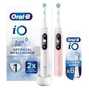 Periuță de dinți electrică braun oral-b io 6 duo, alb | roz Thumbnail 2