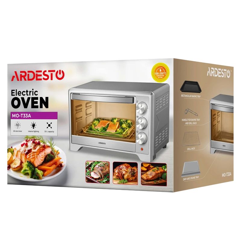 Cuptor electric ardesto mo-t33a, oțel inoxidabil 10