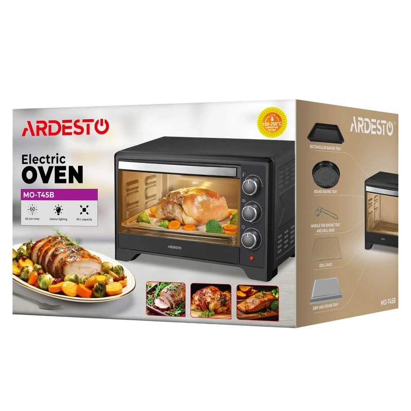 Cuptor electric ardesto mo-t45b, negru 4