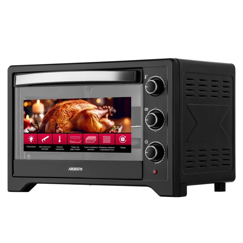 Cuptor electric ardesto mo-t45b, negru 8