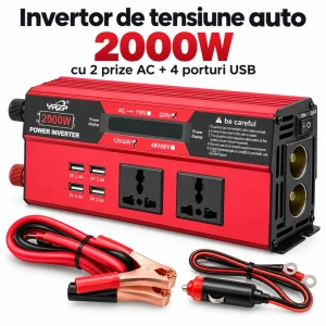 Invertor de tensiune auto (12 v 220 v) 2000w y22-31