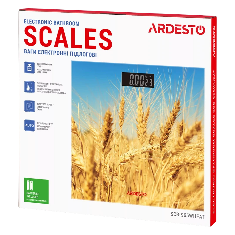 Cântar de podea ardesto scb-965wheat, galben 3