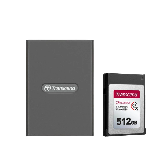 Cititor de carduri transcend ts-rde2, usb type-c, usb type-a, gri 6