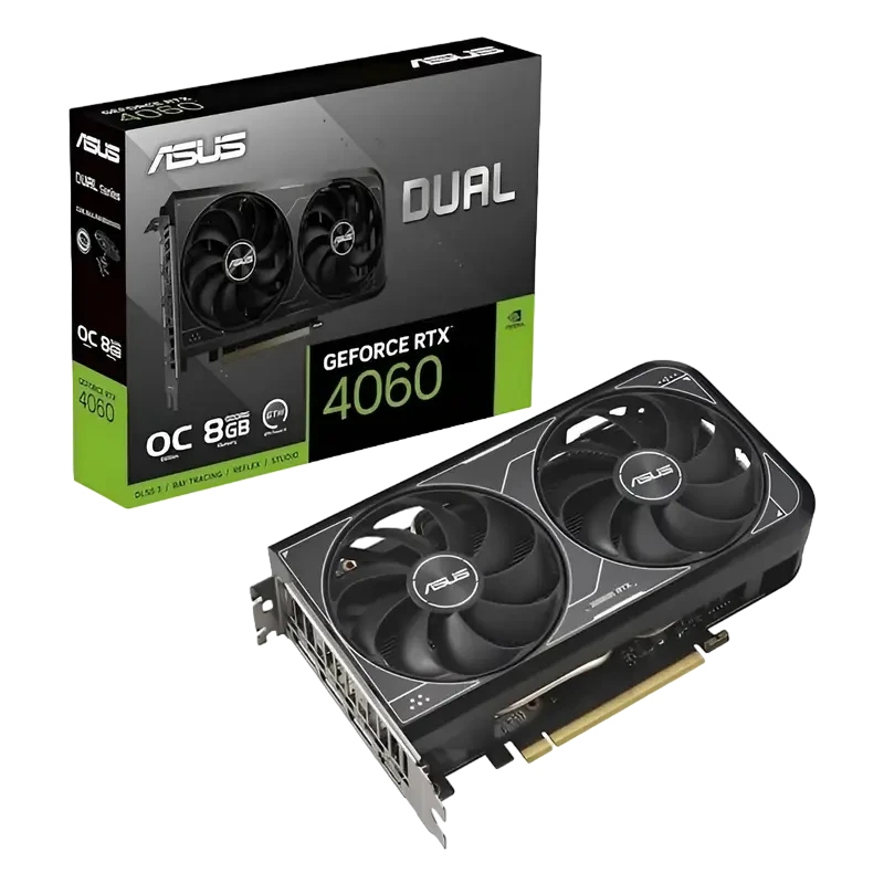 Видеокарта asus dual-rtx4060-o8g-v2,  8gb gddr6 128бит  6