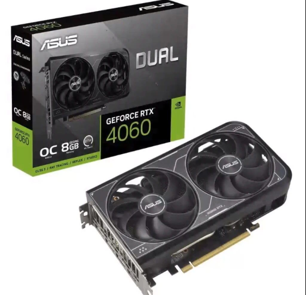 Видеокарта asus dual-rtx4060-o8g-v2,  8gb gddr6 128бит  20