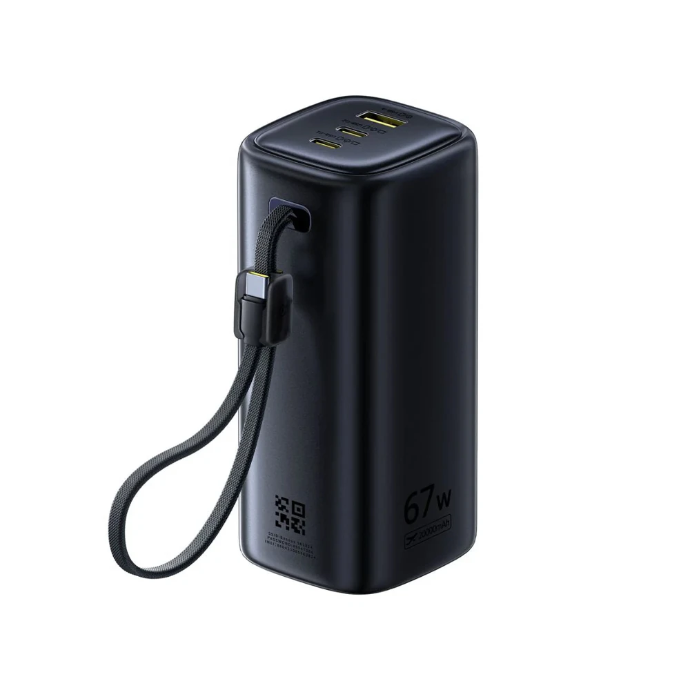 Power bank baseus 20000mah 67w с кабелем type-c 0.3м, energeek gx11 mifi, cosmic black 3