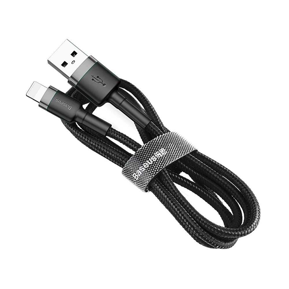 Baseus cafule cable usb for ip 2.4a 0.5m, gray+black 2