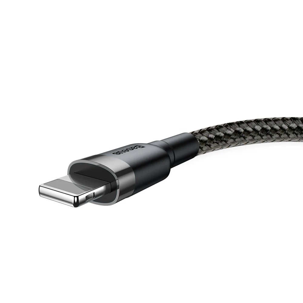 Baseus cafule cable usb for ip 2.4a 0.5m, gray+black 3