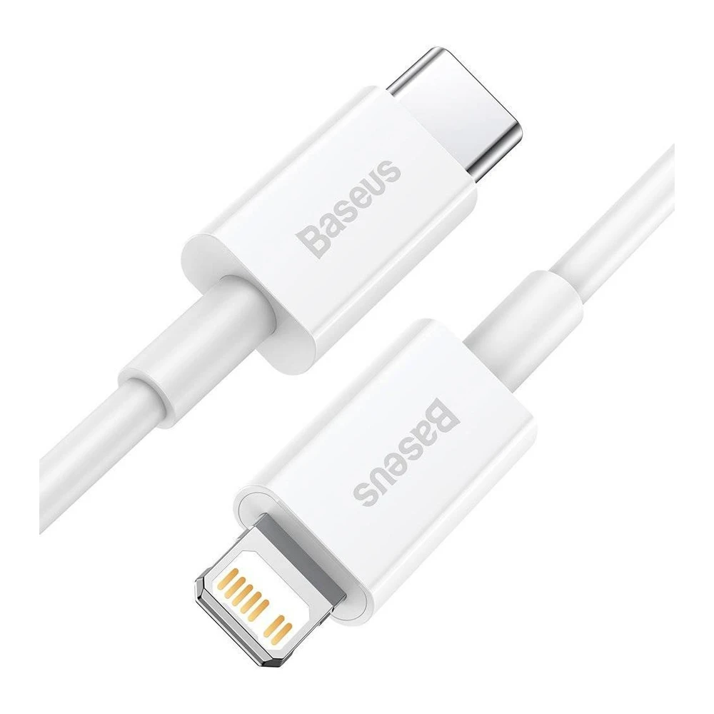 Baseus superior series fast charging data cable type-c to ip pd 20w 1m white 2