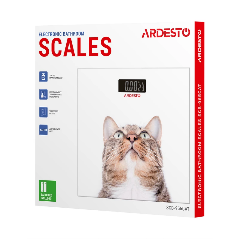 Cântar de podea ardesto scb-965cat, alb 11
