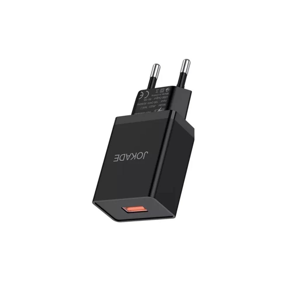 Jokade wall charger with cable usb to lightning single port 5a jb022, black 3