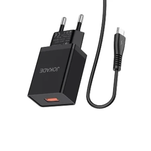 Jokade wall charger with cable usb to lightning single port 5a jb022, black Thumbnail 2