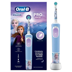 Periuță de dinți electrică braun oral-b vitality pro kids frozen, albastru deschis Thumbnail 3