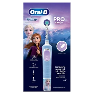 Periuță de dinți electrică braun oral-b vitality pro kids frozen, albastru deschis Thumbnail 2