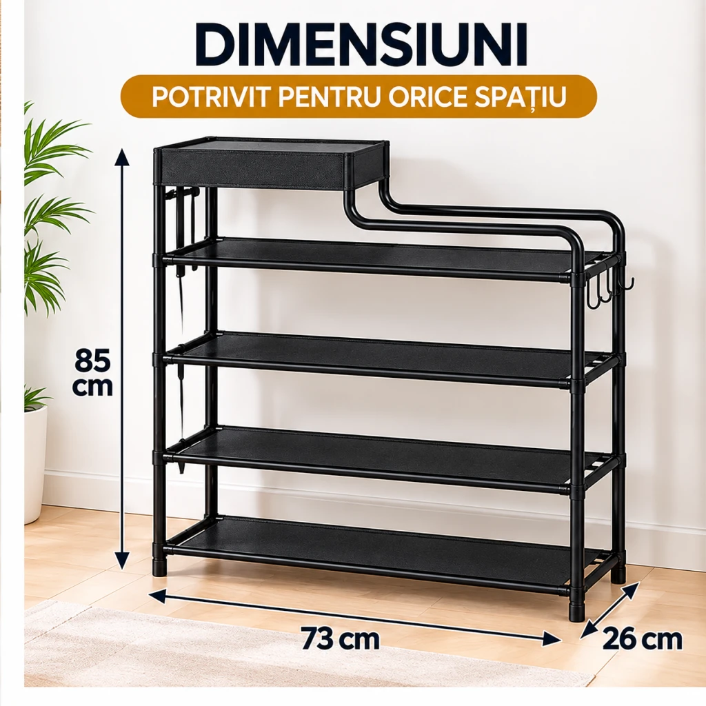 Raft pentru încălţăminte 5 niveluri 21*60*78.5cm at3118-1-2n · 24 3