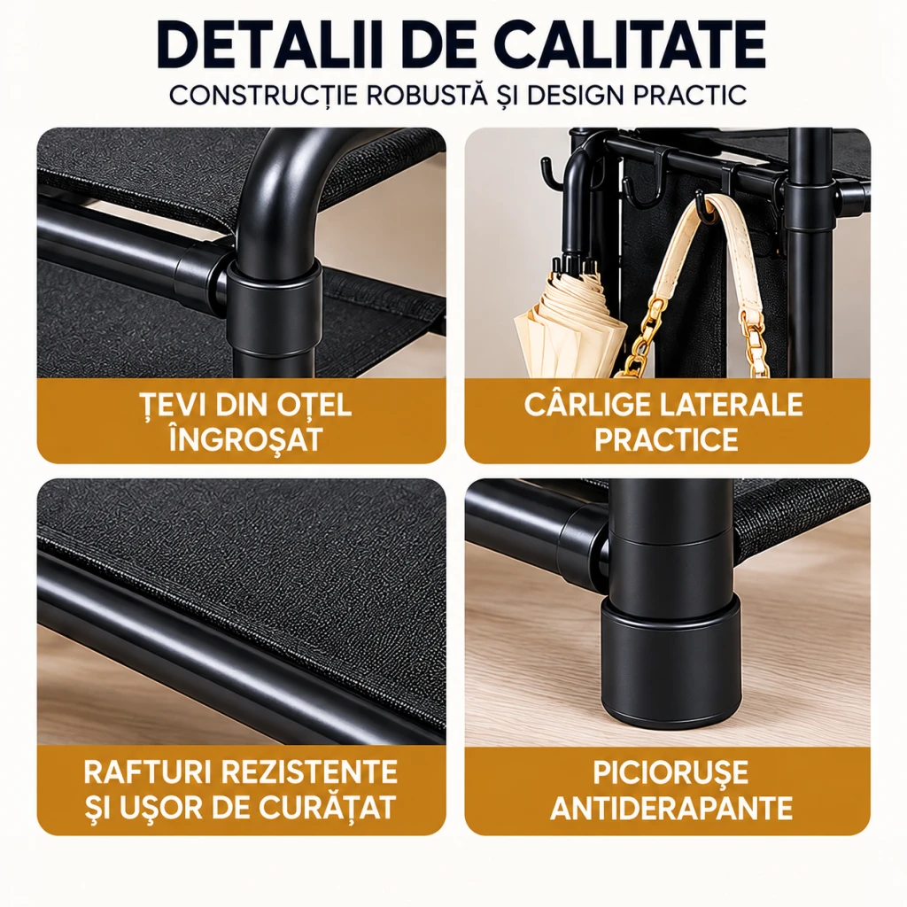 Raft pentru încălţăminte 5 niveluri 21*60*78.5cm at3118-1-2n · 24 4