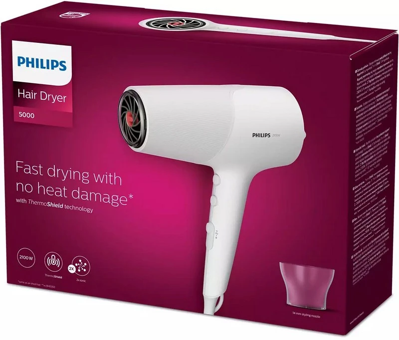 Uscător de păr philips bhd500/00, 2100 w, alb 11