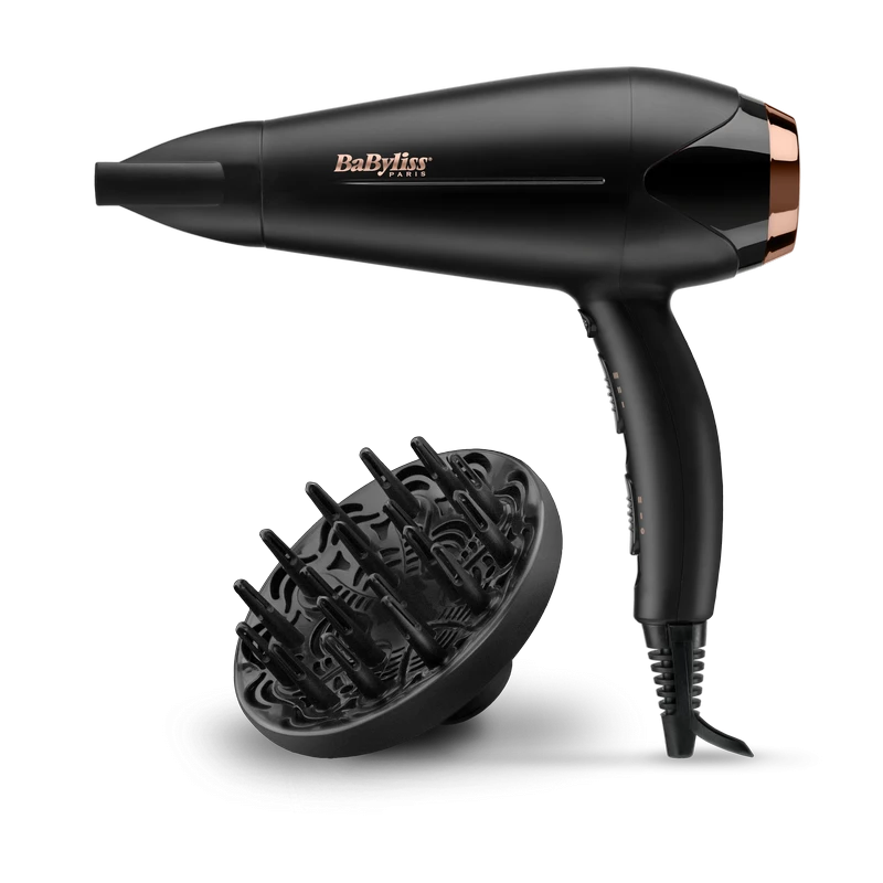 Uscător de păr babyliss turbo shine d570de, 2200 w, negru 10