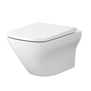Vas wc suspendat cersanit larga rimless slim soft close drp pătrat