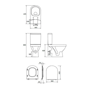 Vas wc compact cersanit zip simple on slim alim. infer. orizontal soft close drp Thumbnail 3