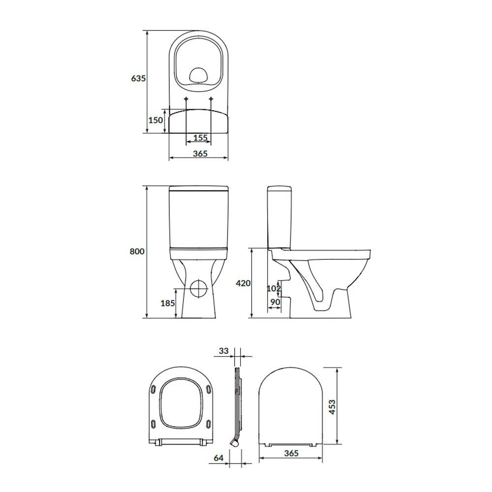 Vas wc compact cersanit zip simple on slim alim. infer. orizontal soft close drp 3