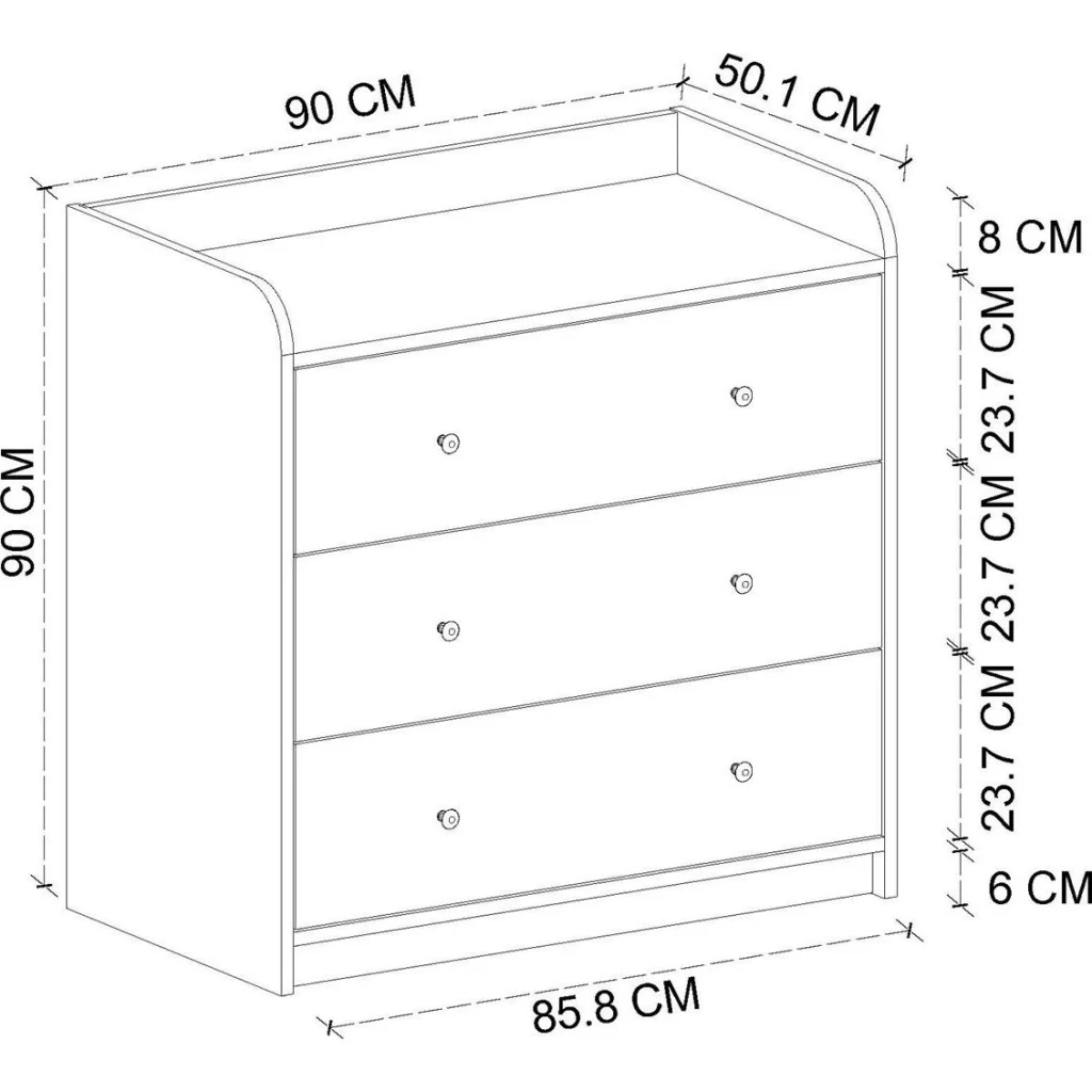 Comodă bofigo 12-50-41 sapphire oak/white 3