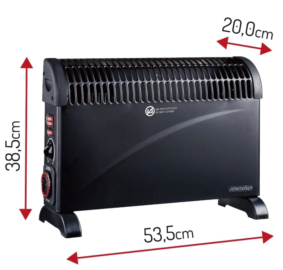 Convector electric mesko ms-7741 black 8