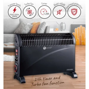 Convector electric mesko ms-7741 black Thumbnail 5