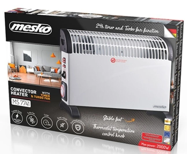 Convector electric mesko ms-7741 white 9