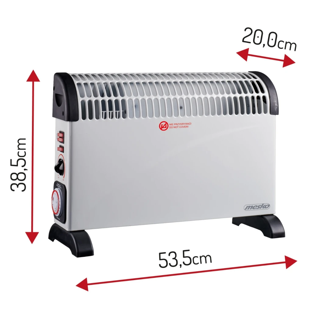 Convector electric mesko ms-7741 white 5