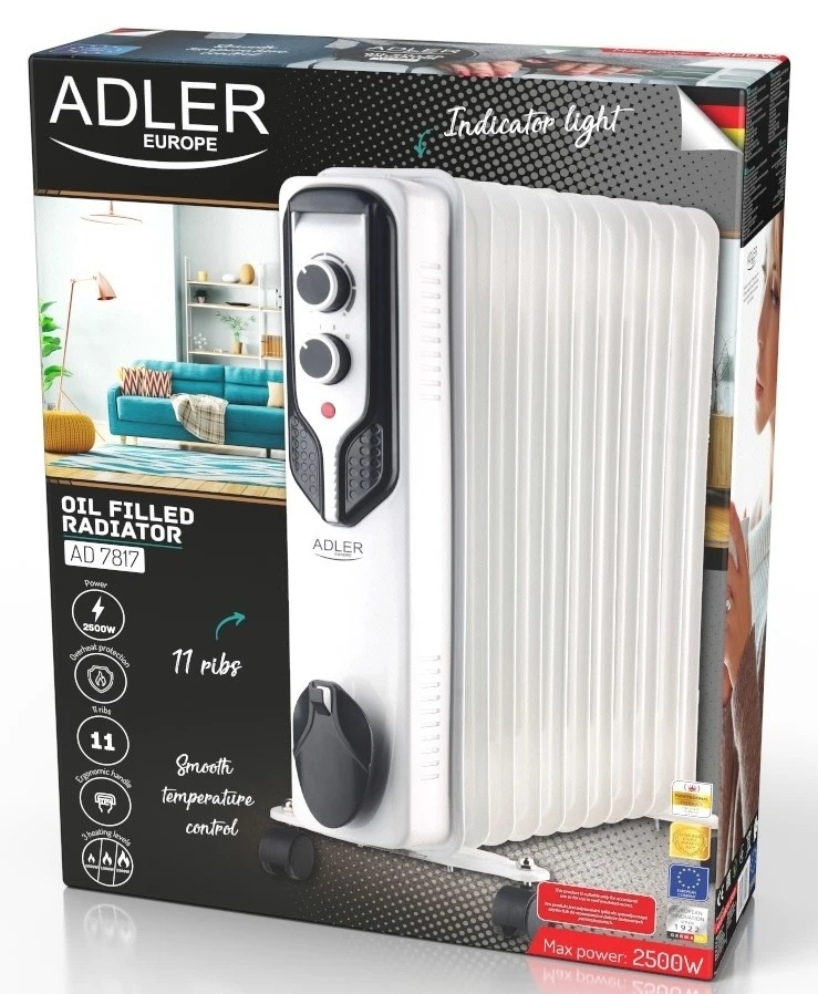 Масляный обогреватель adler ad-7817 7