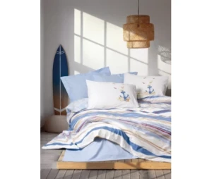 Lenjerie de pat cotton box moreno blue