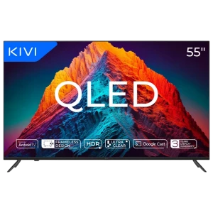 55" QLED SMART TV KIVI 55U770QB, 3840x2160 4K UHD, Android TV, Negru