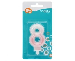 Свеча цифра 8, white 4colors