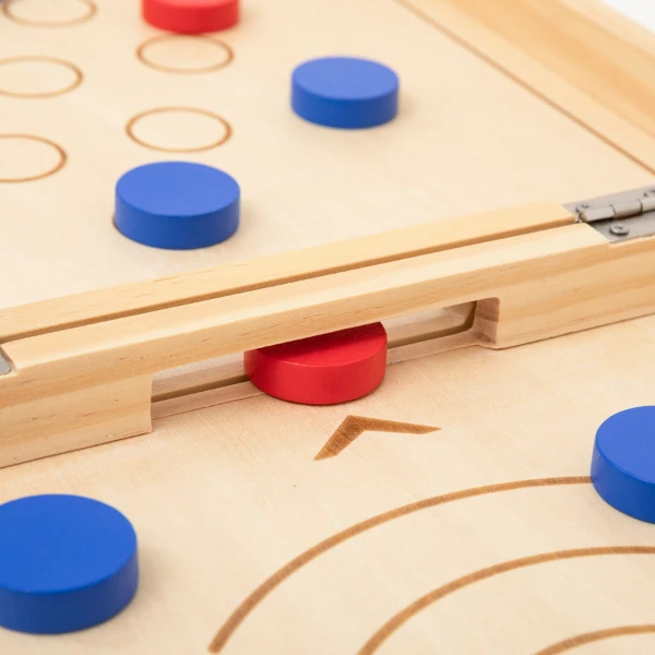 Set de jocuri din lemn 4 în 1 „hochei, curling, bowling și ludo” 13