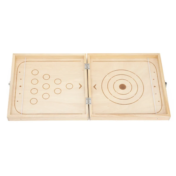 Set de jocuri din lemn 4 în 1 „hochei, curling, bowling și ludo” 8