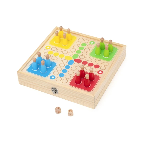 Set de jocuri din lemn 4 în 1 „hochei, curling, bowling și ludo” 2