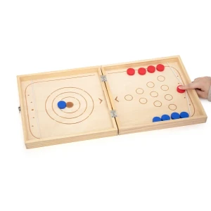 Set de jocuri din lemn 4 în 1 „hochei, curling, bowling și ludo” Thumbnail 6