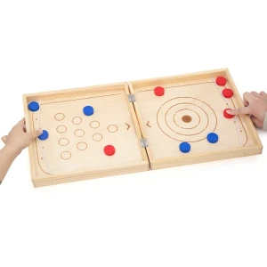 Set de jocuri din lemn 4 în 1 „hochei, curling, bowling și ludo” Thumbnail 4